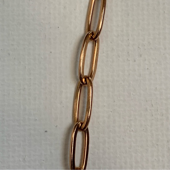 Kinsley Armelle Rose Gold Lync Necklace RETIRED Design Paperclip Chain - Picture 6 of 9